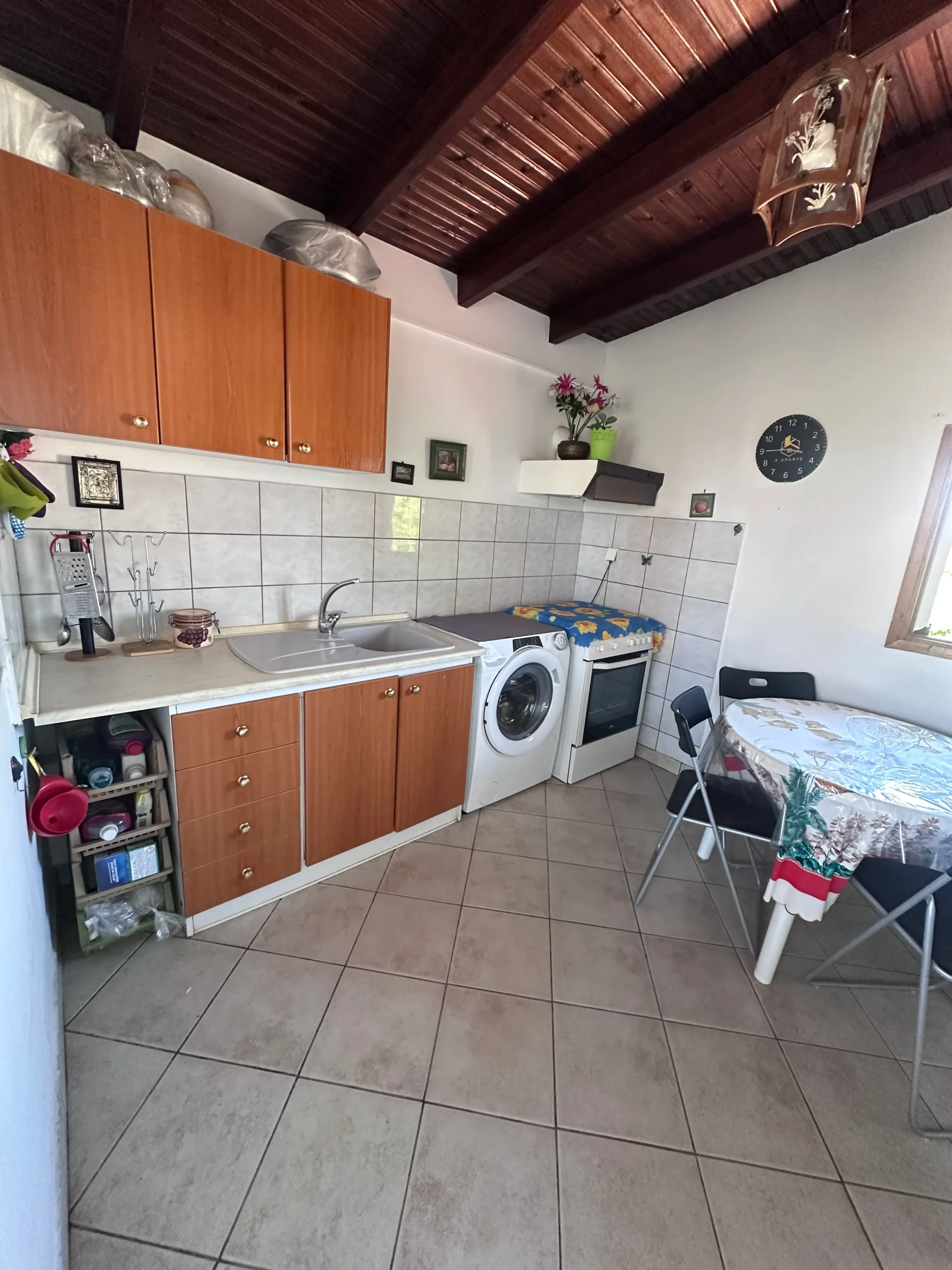 Fully equipped kitchen at K-Aparts Makrygialos